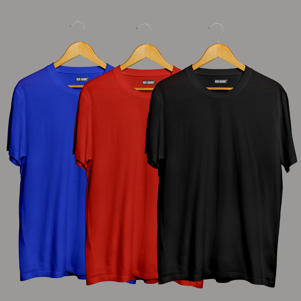 BASIC COTTON PLAIN T-SHIRT