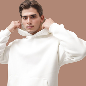 White 2025 male hoodie