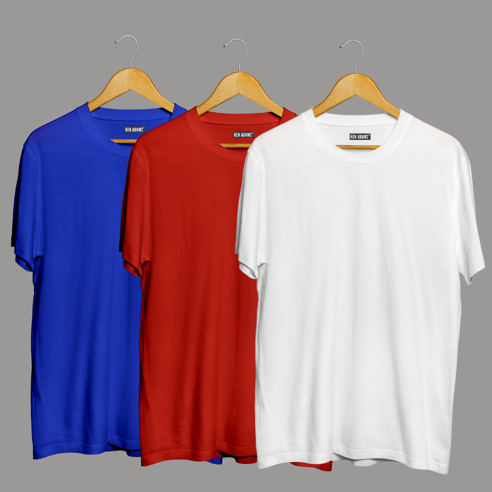 BASIC COTTON PLAIN T-SHIRT
