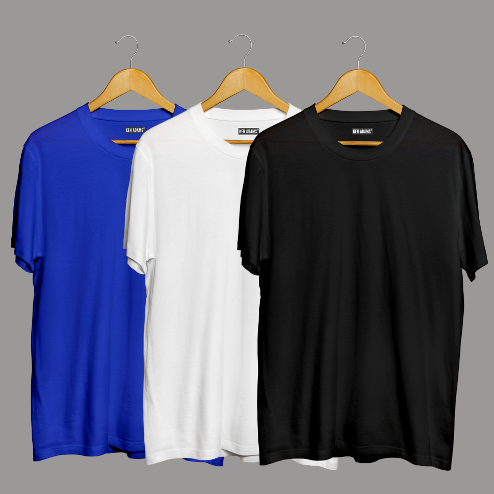 BASIC COTTON PLAIN T-SHIRT