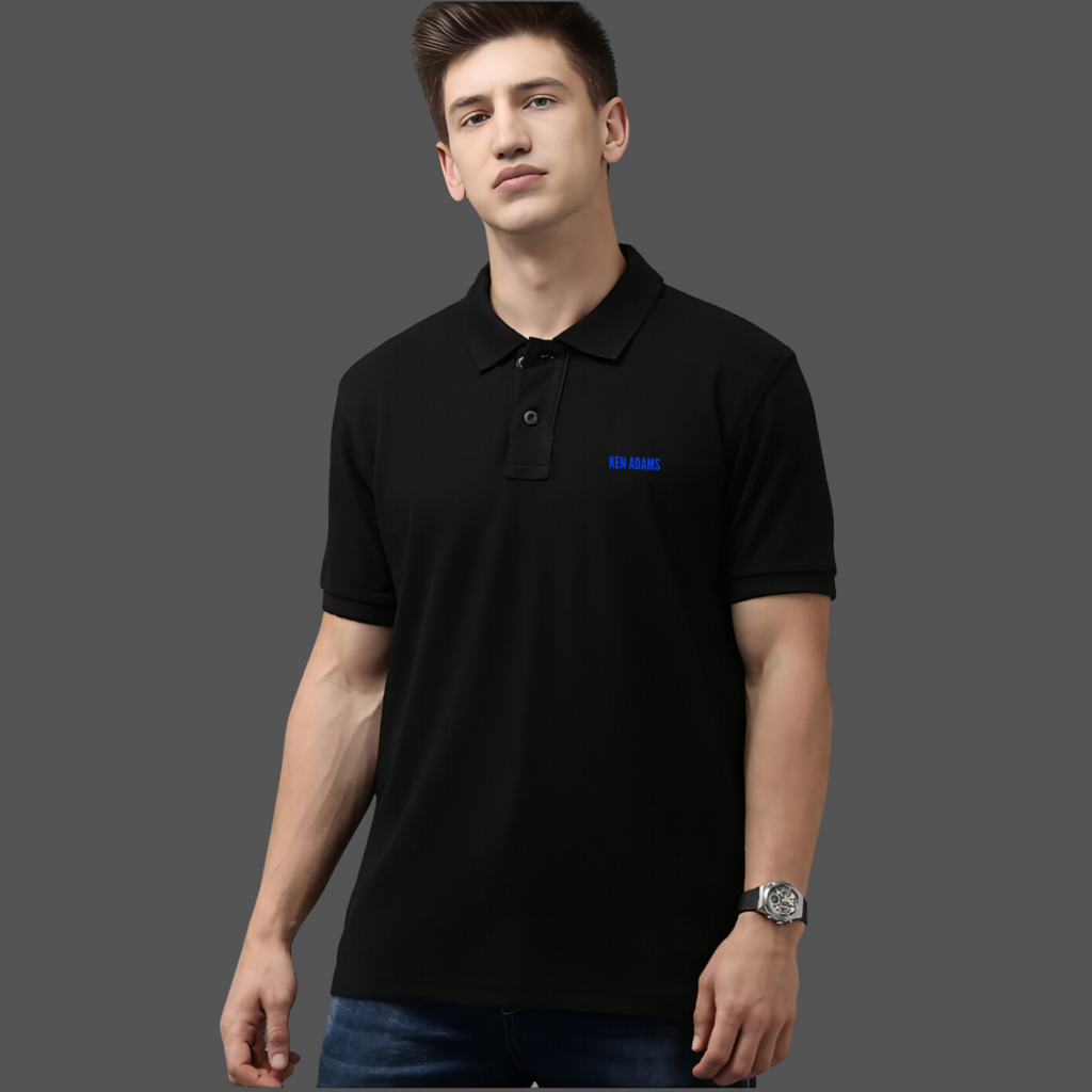 Basic Black Polo T-shirt collar polo men