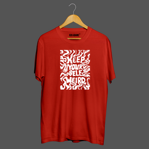 men red printed t-shirt qwirky plus size fashion