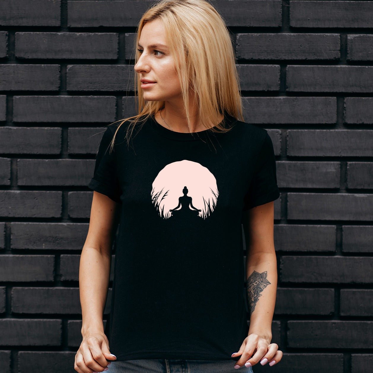 Yoga - Peach Women's T-shirt - Ken Adams