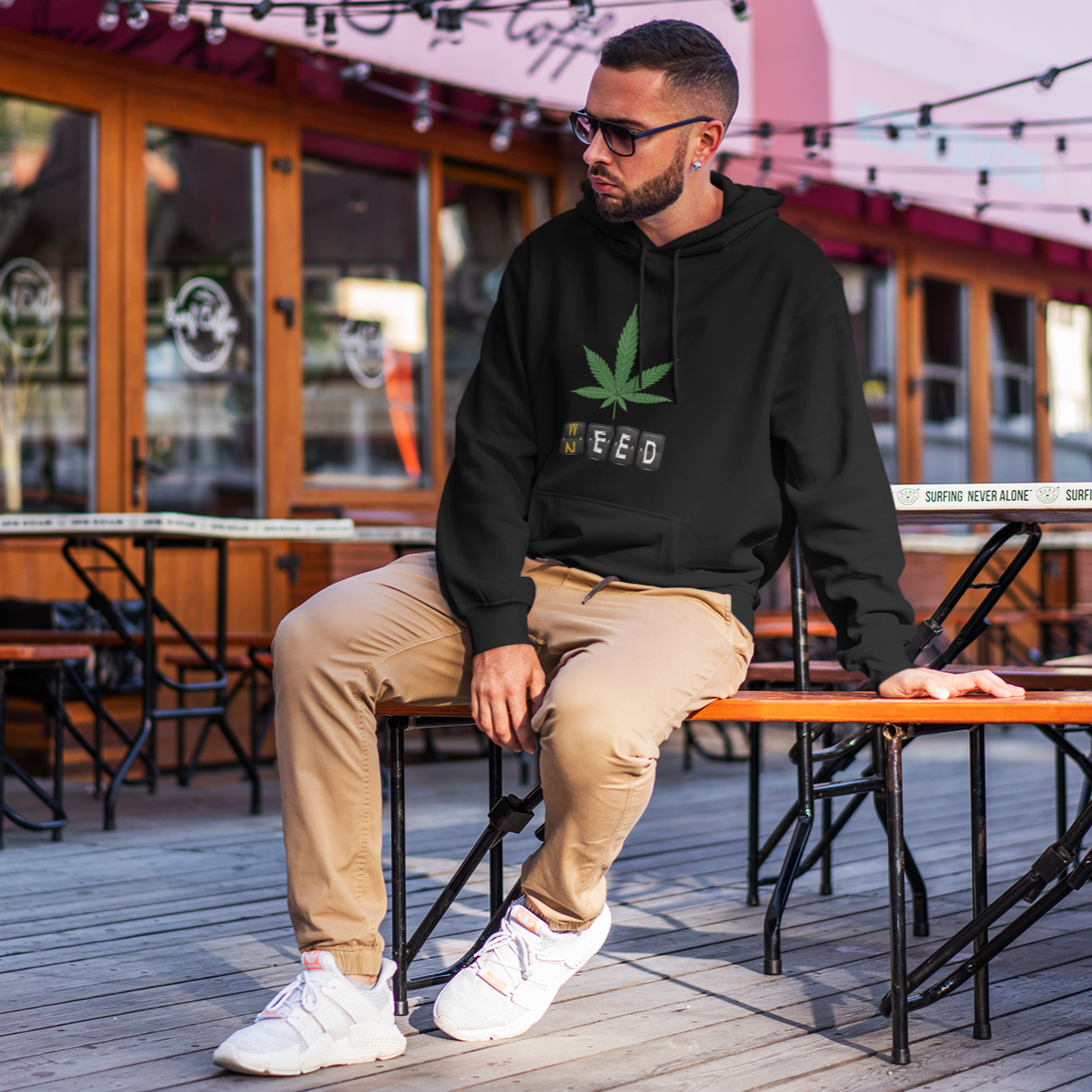 Marijuana Leaf Hoodie - Ken Adams