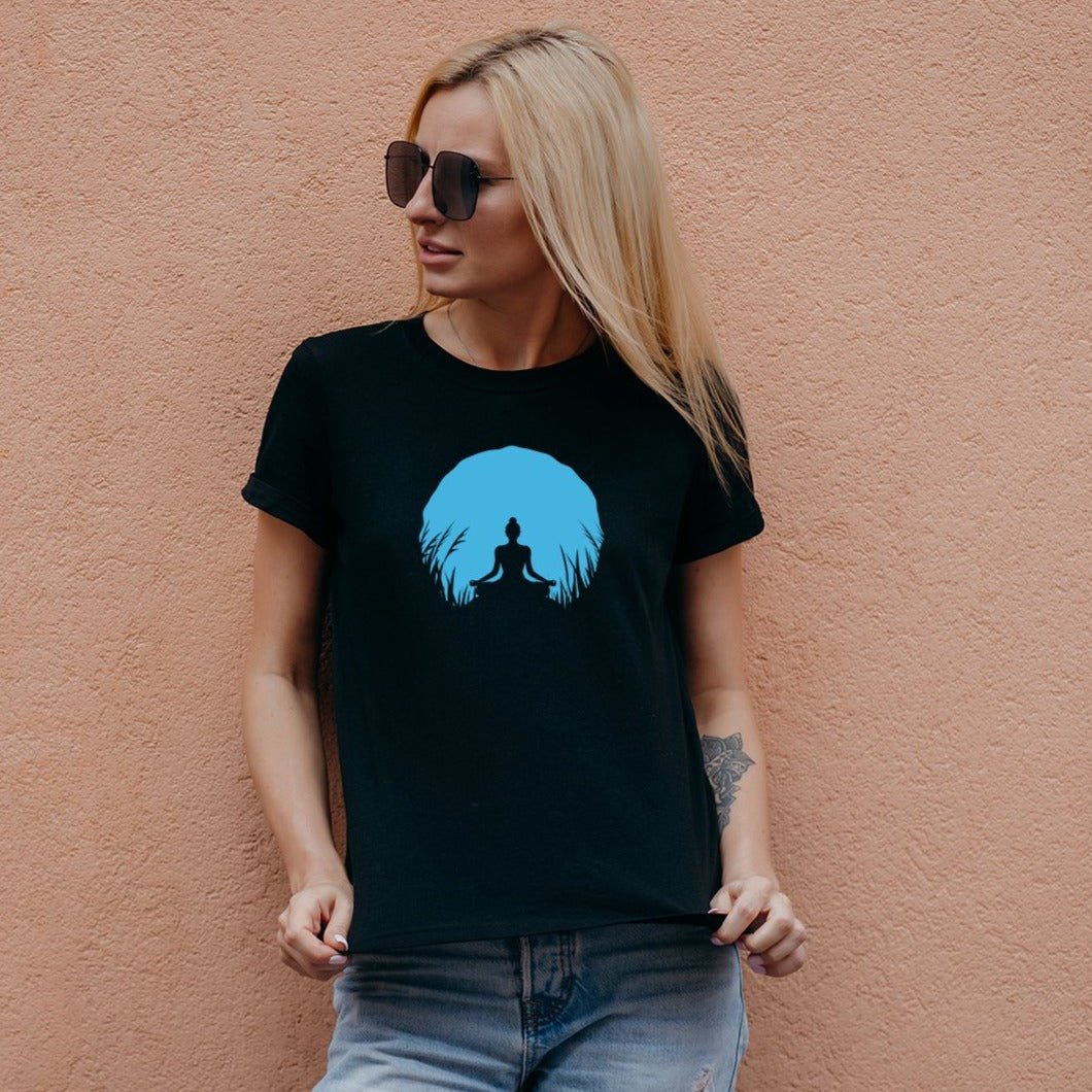 Yoga - Blue Women's T-shirt - Ken Adams